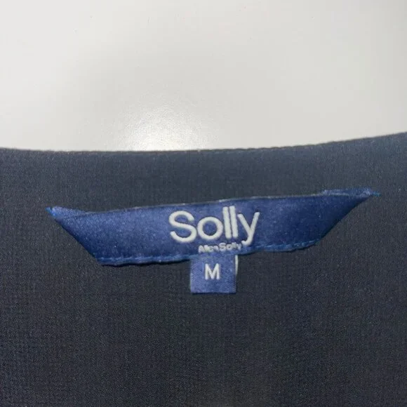 Allen Solly Women's Black Sleeveless Midi Dress Size M - Elegant Casual Summer - Picture 9 of 11